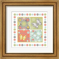 Framed Butterflies and Blooms Tranquil X