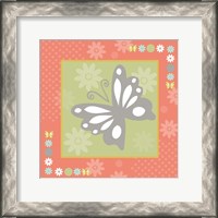 Framed Butterflies and Blooms Tranquil XII