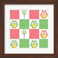 Framed Hoot Pink VII