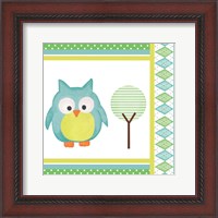 Framed Hoot Blue VI