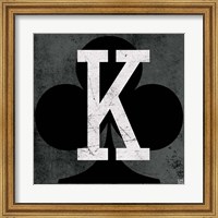 Framed King of Clubs Gray