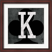 Framed King of Clubs Gray