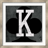 Framed King of Clubs Gray