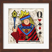 Framed 'Queen of Hearts' border=