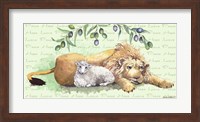 Framed Lion and Lamb