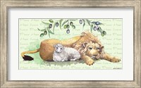 Framed Lion and Lamb
