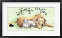 Framed Lion and Lamb