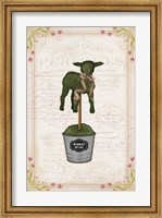 Framed Topiary Lamb