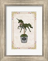 Framed Topiary Unicorn I