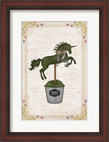 Framed Topiary Unicorn II