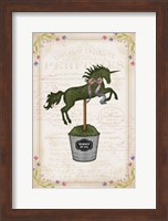 Framed Topiary Unicorn II