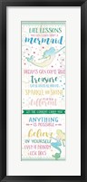 Life Lessons from a Mermaid Framed Print