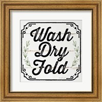 Framed Wash, Dry, Fold, II
