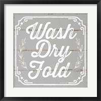 Framed Wash, Dry, Fold III