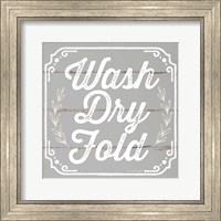 Framed Wash, Dry, Fold III