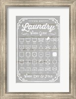 Framed Laundry Wash Guide