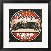 Vintage Parking Framed Print