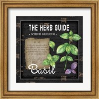 Framed 'Herb Guide Basil' border=