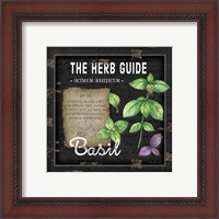 Framed 'Herb Guide Basil' border=
