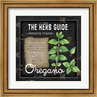 Framed 'Herb Guide Oregano' border=