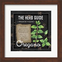 Framed 'Herb Guide Oregano' border=