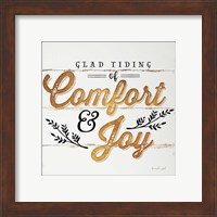 Framed 'Comfort and Joy' border=
