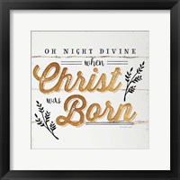 Oh Night Divine Framed Print