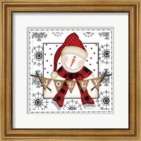 Framed Snowman Snowflake