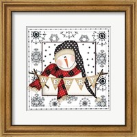 Framed Snowman Snowflake II