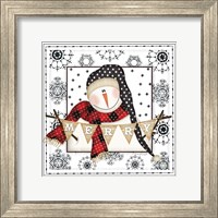 Framed Snowman Snowflake II