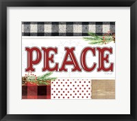 Peace Plaid Framed Print