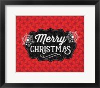 Framed Merry Christmas (Black & Red)