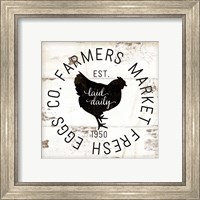 Framed 'Farmer Market Eggs' border=