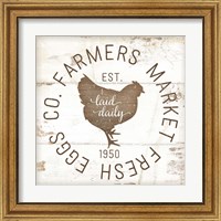 Framed 'Farmer Market Eggs II' border=