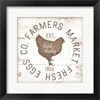 Framed 'Farmer Market Eggs II' border=
