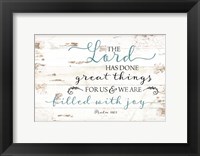 Framed Psalm 126:3