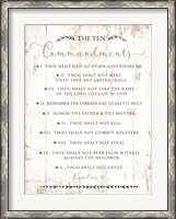 Framed Ten Commandments