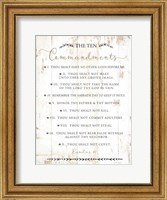 Framed Ten Commandments