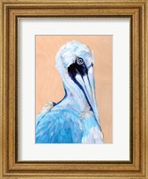 Framed Blue and White Pelican
