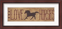 Framed Love Horses