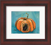 Framed Pumpkin & Crow