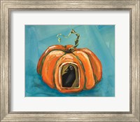 Framed Pumpkin & Crow