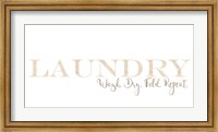 Framed Laundry Burlap Reverse