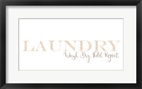 Framed Laundry Burlap Reverse