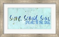 Framed Sun, Sand, Surf, Soul