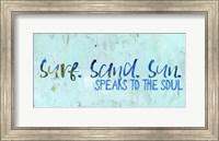 Framed Sun, Sand, Surf, Soul