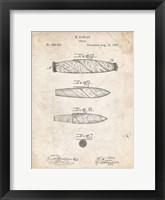 Framed Cigar Patent - Vintage Parchment