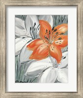 Framed Tiger Lily in Orange