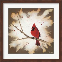 Framed Weathered Friends - Cardinal