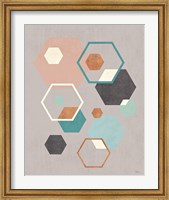 Framed Abstract Geo III Gray